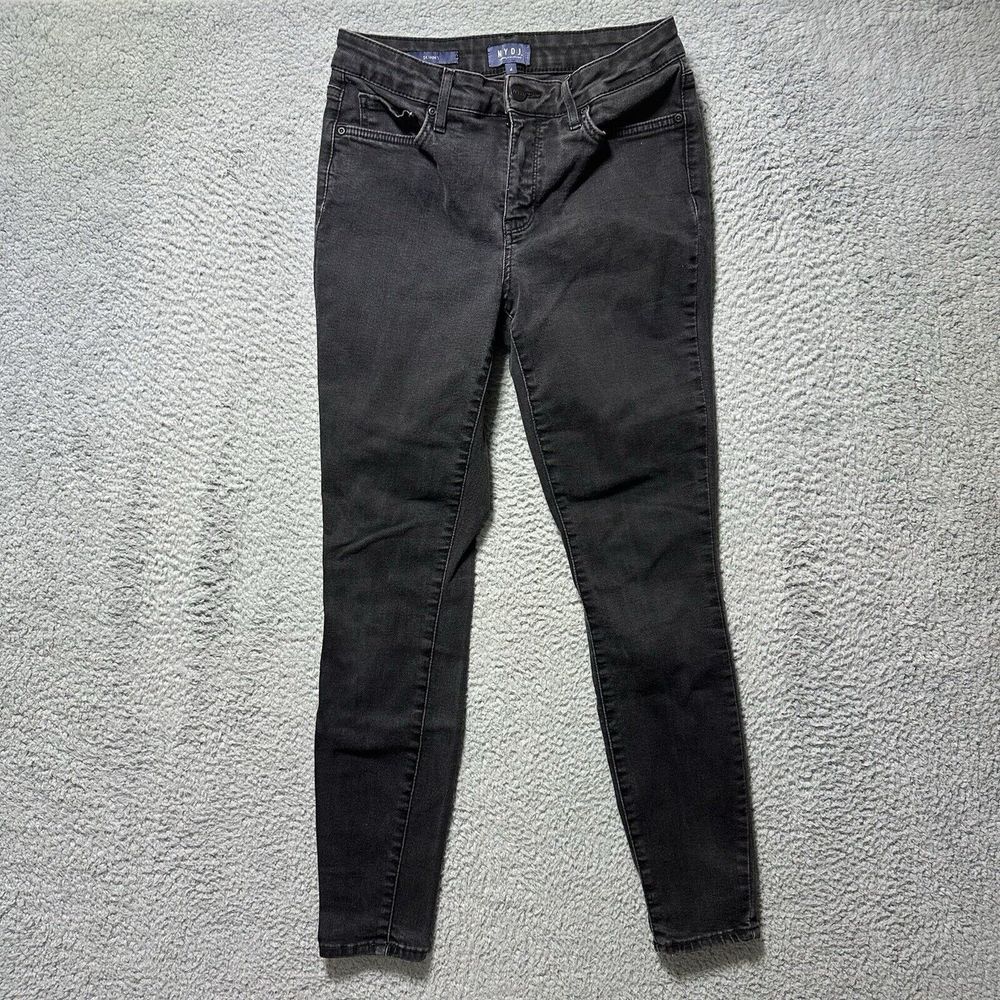 NYDJ Jeans Women's Black Skinny High Waist Denim Size 4 Lift Tuck Technology